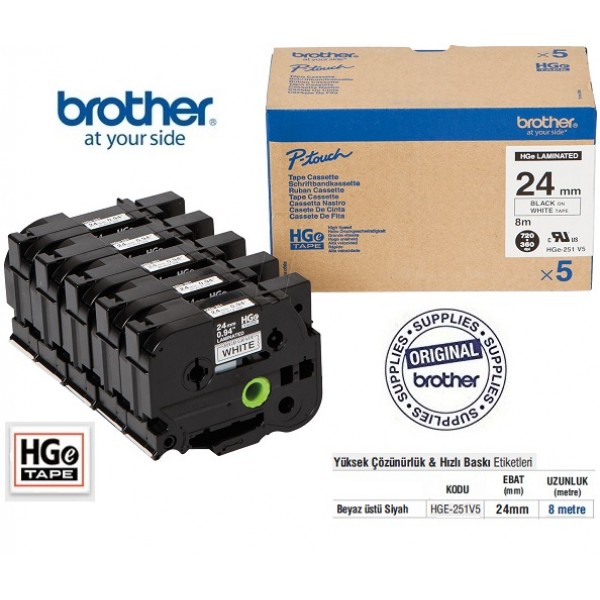 BROTHER P-TOUCH HGE-251V5 TZE-TAPE